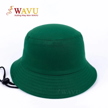 Nón Bucket Có Dây Xanh Rêu Đậm – Mẫu Nón Mầm Non Trơn Cao Cấp
