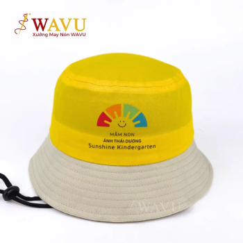 Nón Bucket Mầm Non Ánh Thái Dương – Mũ Đồng Phục Bé Đi Học