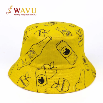 Nón Bucket Vàng In Strongbow – Mũ Local Brand Nổi Bật, Chất Canvas Dày Đẹp