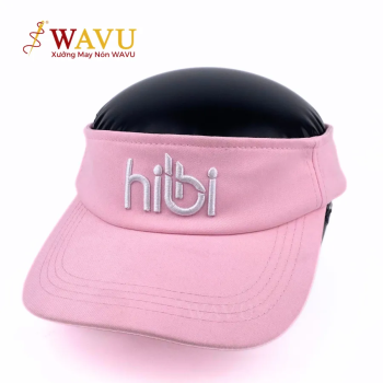 Nón Lưỡi Trai Nửa Đầu Thể Thao – Hồng Pastel – Thêu Logo Hibi