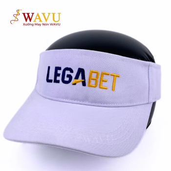 Nón Lưỡi Trai Nửa Đầu Thêu Logo LEGABET – Kaki Trắng – Mẫu Nón Quảng Cáo Thương Hiệu