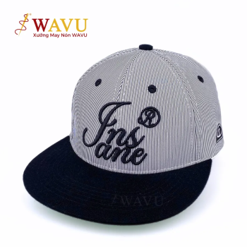 Nón Snapback Sọc Đen Trắng Thêu Chữ Insane – Mũ Local Brand Cá Tính, Form Đẹp Chuẩn Streetwear