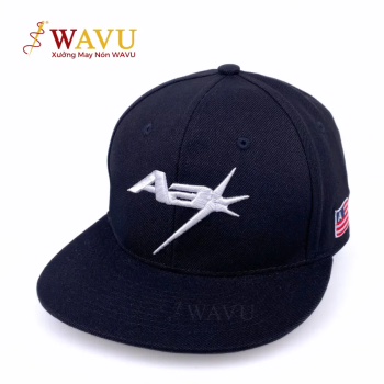 Nón Snapback Logo Trắng – Mũ Cờ Mỹ Local Brand, Chất Kaki Cao Cấp