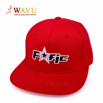 Nón Snapback Logo F★FIC – Mũ Local Brand Đỏ Nổi Bật, Form Đứng Chuẩn