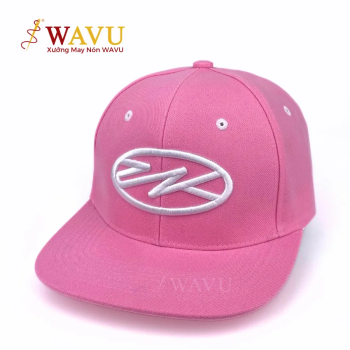Nón Snapback Hồng Logo Oval Trắng | Mũ Local Brand Form Đứng Thêu 3DCao Cấp