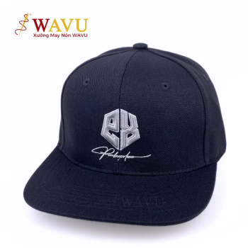 Nón Snapback Đen Logo Xám | Mũ Local Brand Form Đứng Cứng Cáp Cá Tính