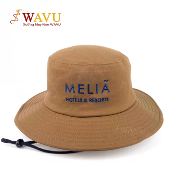 Nón Tai Bèo Nâu Thêu Logo MELIÃ HOTELS & RESORTS | Mũ đồng phục nhân viên khách sạn – du lịch