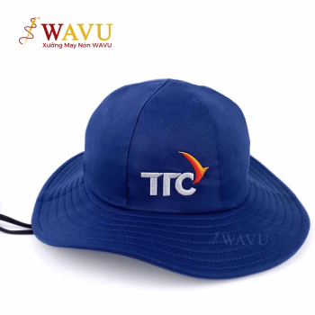 Nón Tai Bèo Xanh Navy Thêu Logo TTC | Nón đồng phục nhân viên – quà tặng doanh nghiệp