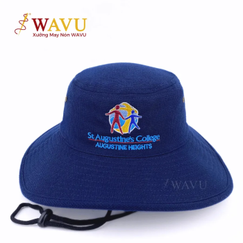 Nón Tai Bèo Vành Lớn Trường Học – Vải Dày, Thêu Logo Cao Cấp