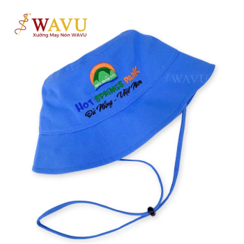 Nón Tai Bèo Du Lịch Xanh Dương – Hot Springs Park Đà Nẵng – Có Quai Chống Rơi